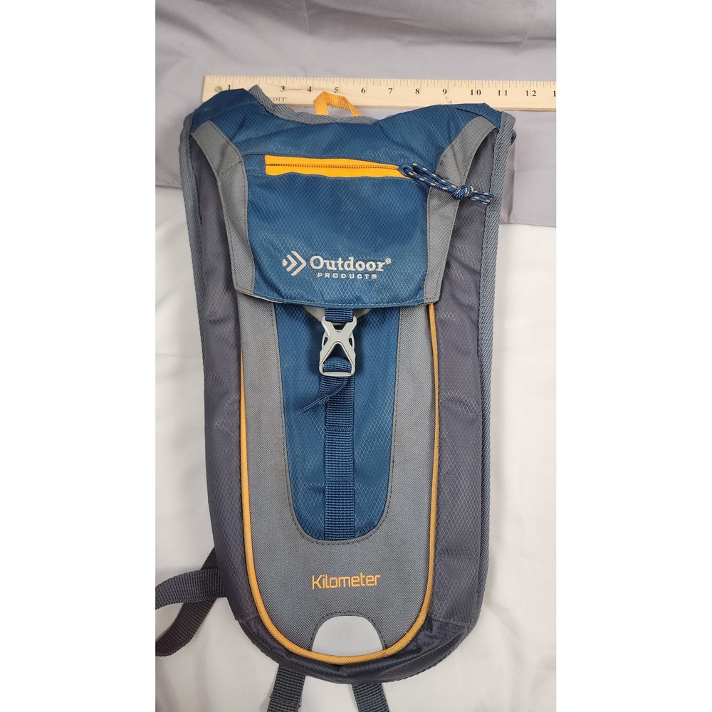 Outdoor Products Kilometer Hydration Pack Backpack Blue Gray Hiking Running